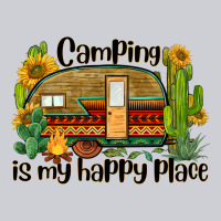 Camping Is My Happy Place Caravan Heavyweight Sweatshirt | Teevron
