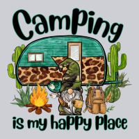 Camping Is My Happy Place Caravan And Gnome Heavyweight Sweatshirt | Teevron