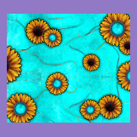 Turquoise Gemstone Sunflower Urban Hoodie | Teevron
