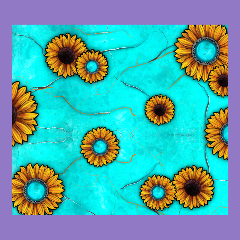 Turquoise Gemstone Sunflower Urban Hoodie by JahusDesignShop | Teevron