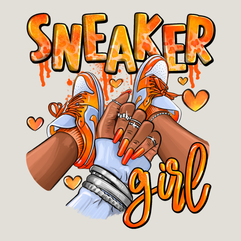 Orange Galaxy Sneaker Girl Afro Woman Heavy Core Tee by RanaPortraitStore | Teevron