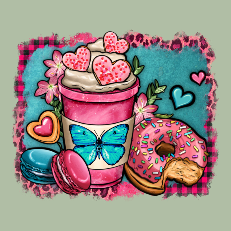 Valentines Day Coffee Cup And Sweets Urban Heavy Tee by OliviaCreatesArt | Teevron