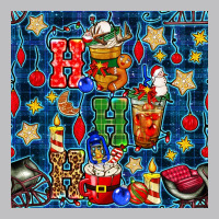 Christmas Ho Ho Ho With Coffee Cups And Ornaments With Plaid Seamless  Long Sleeve Tee | Teevron