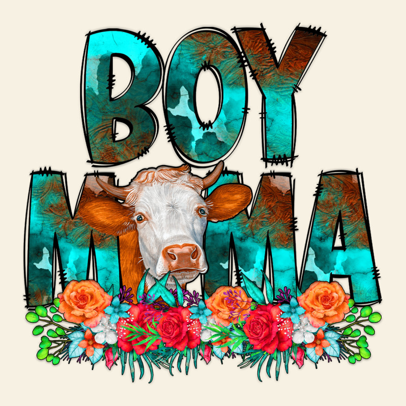 Boy Mama Flowers Cow Vintage Tee by CowCowDesign | Teevron