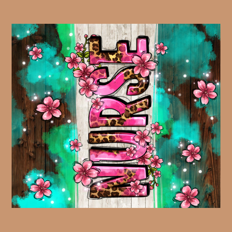 Pink Floral Nurse With Flowers Heavyweight Hoodie by AdoDesignShop | Teevron