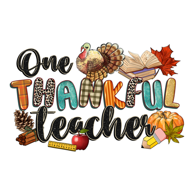 One Thankful Teacher Ladies Tee by CowGirlArtShop | Teevron