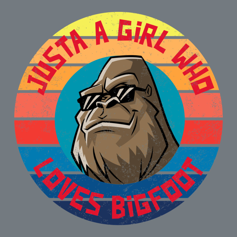Retro Sunset Just A Girl Who Loves Bigfoot Heavyweight Sweatshirt by artisFamous | Teevron