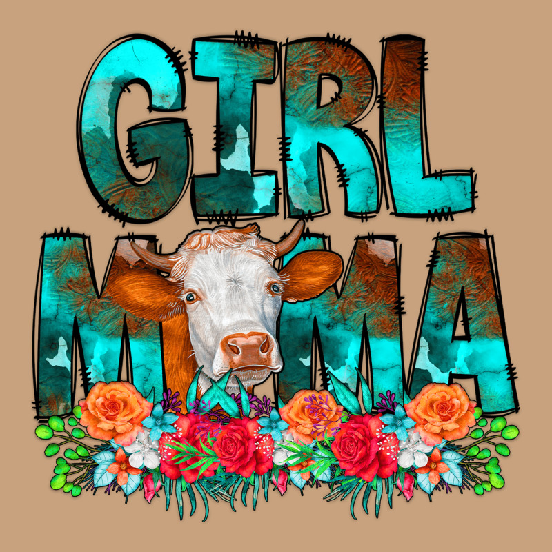 Girl Mama Flowers Cow Vintage Tee by CowCowDesign | Teevron