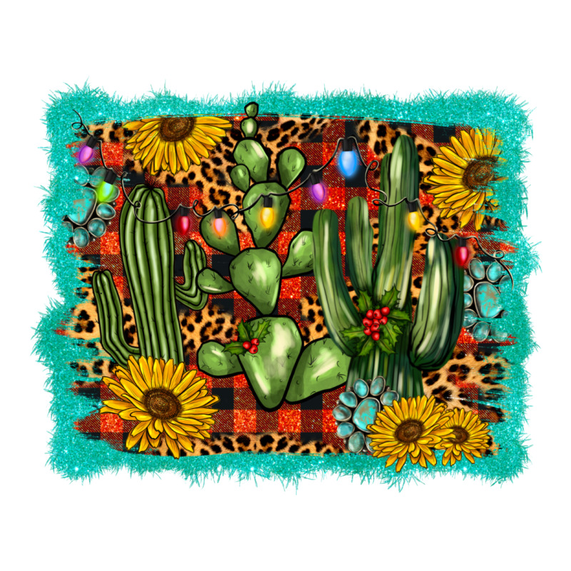 Cactus Christmas Zipper Hoodie by BarkalooDesign | Teevron