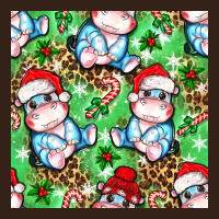 Christmas Cute Hippo Sitting Heavy Core Tee | Teevron