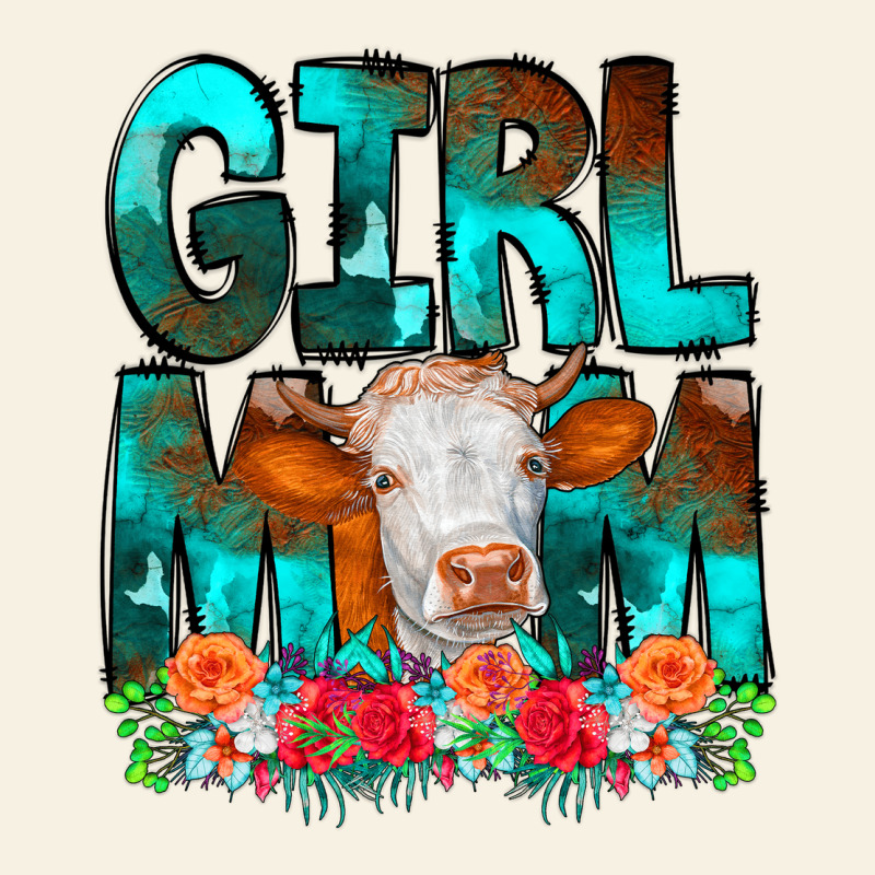Girl Mom Cow Flowers Vintage Tee by CowCowDesign | Teevron
