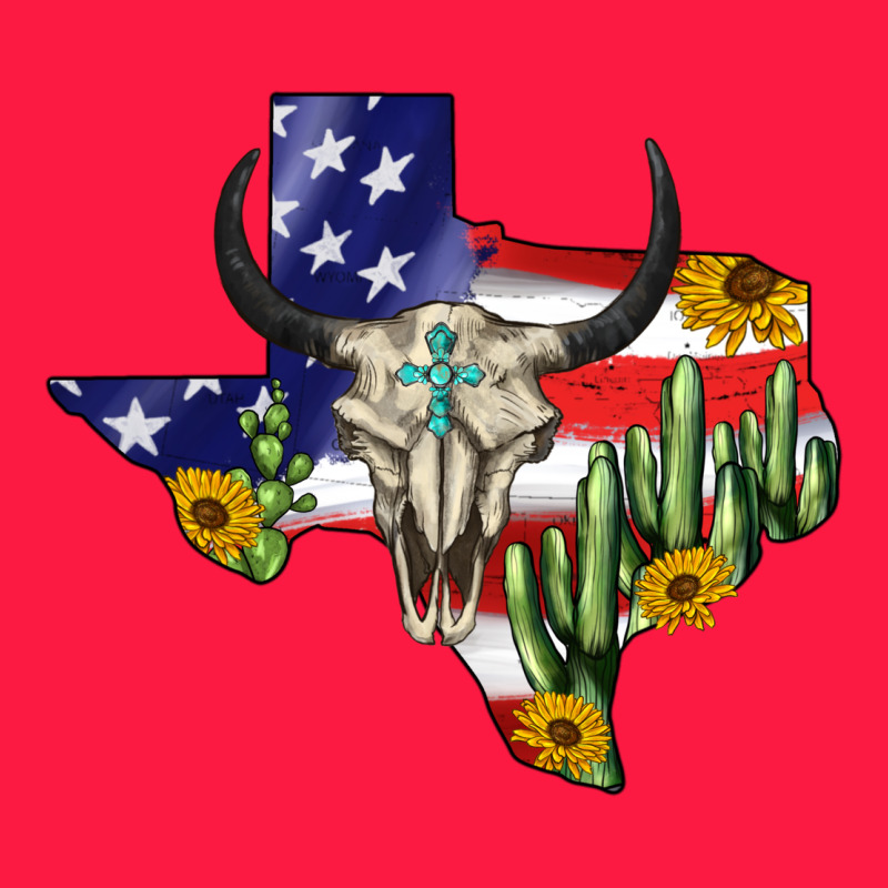 Bull Skull Texas Map American Playng Zipper Hoodie by BarkalooDesign | Teevron