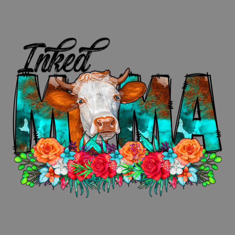 Inked Mama Flowers Cow Vintage Tee by CowCowDesign | Teevron