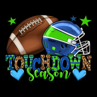 Touchdown Season American Football Green And Blue Premium Tee | Teevron