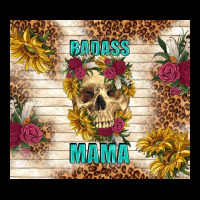 Badass Mama With Flowers Premium Tee | Teevron