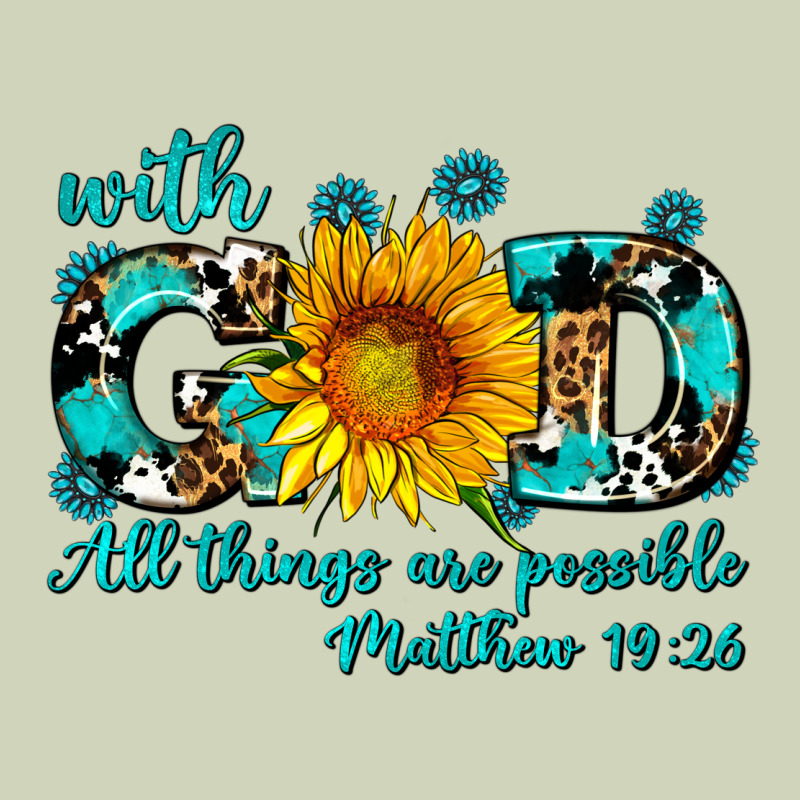 With God All Things Are Possible Sunflower Heavyweight Hoodie by AdoDesignShop | Teevron