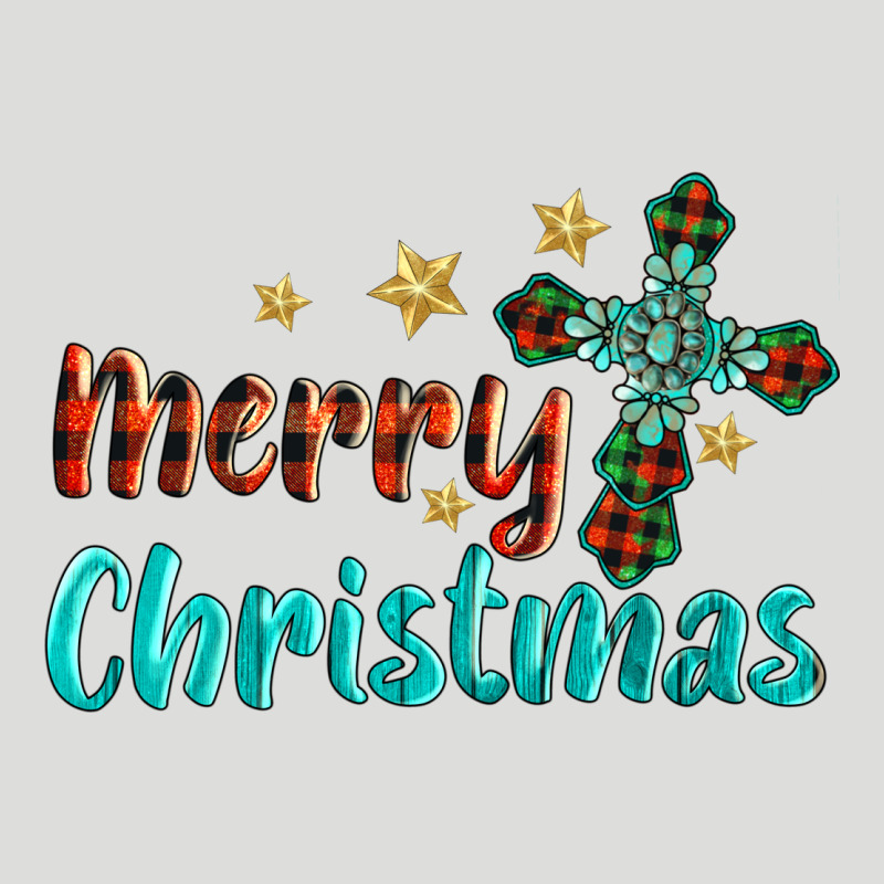 Merry Christmas Turquoise Gemstones Cross Zipper Hoodie by BarkalooDesign | Teevron