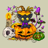 Black Cat Pumpkin Heavy Core Tee | Teevron