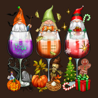 Hallothanksmas Wine Glasses And Gnomes Heavy Core Tee | Teevron