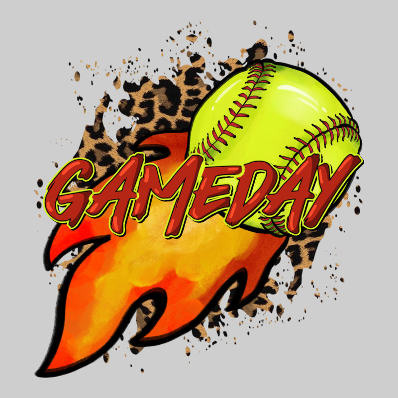 Softball Game Day Leopard Fire And Ball Premium Tee by HowdyJamesFarm | Teevron