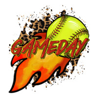 Softball game day leopard fire and ball | Teevron
