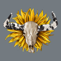 Cowhide Bull Skull And Sunflower Heavyweight Sweatshirt | Teevron