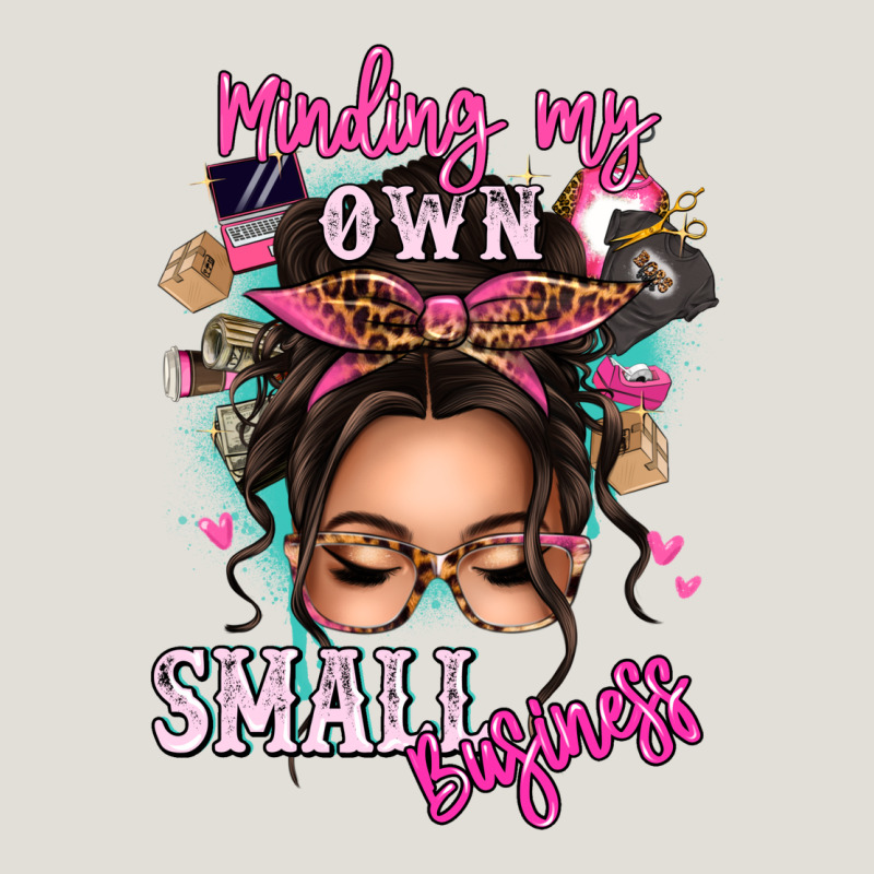 Minding My Own Small Business Messy Bun Heavy Core Tee by texasbilliewilder | Teevron