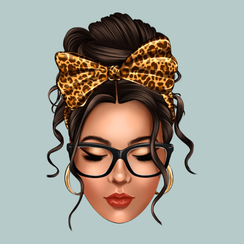 Caucasian Leopard Messy Bun Heavy Core Tee by texasbilliewilder | Teevron
