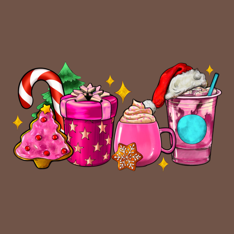 Pink Christmas Coffee Cups Premium Sweatshirt by AdoDesignShop | Teevron