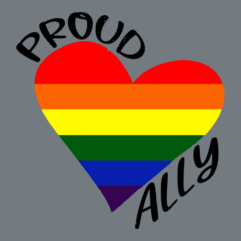 Proud Ally Lgbt Heart Gay Pride Month Heavyweight Sweatshirt by artisFamous | Teevron