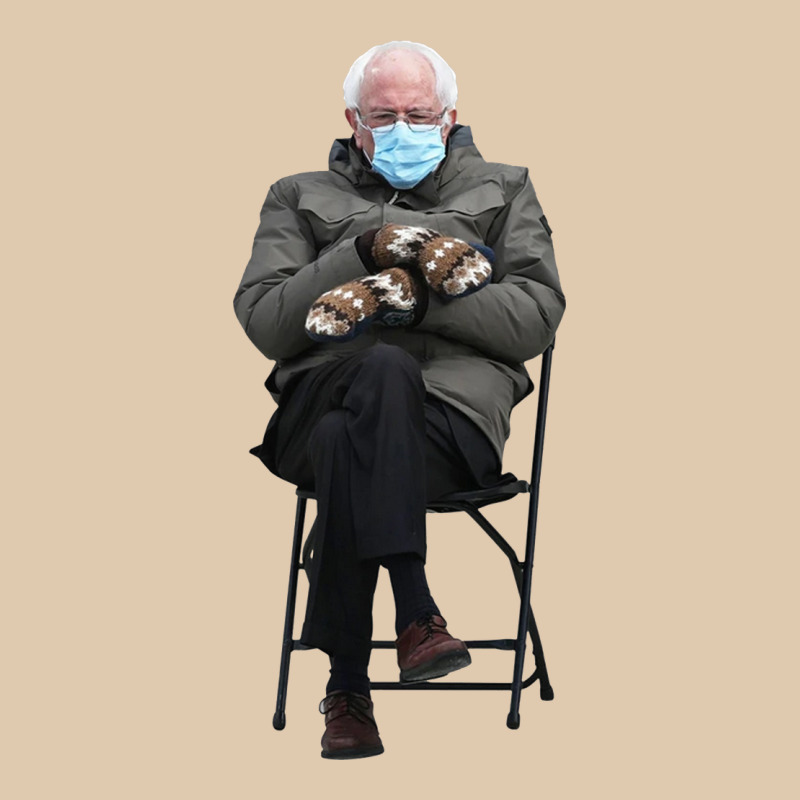 Bernie Sitting In The Cold With Mittens Meme Heavyweight Sweatshirt by artisFamous | Teevron