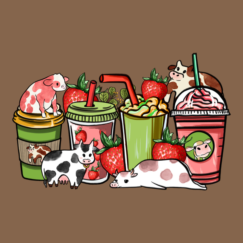 Cow And Strawberry Coffee Cups Premium Tee by HowdyJamesFarm | Teevron