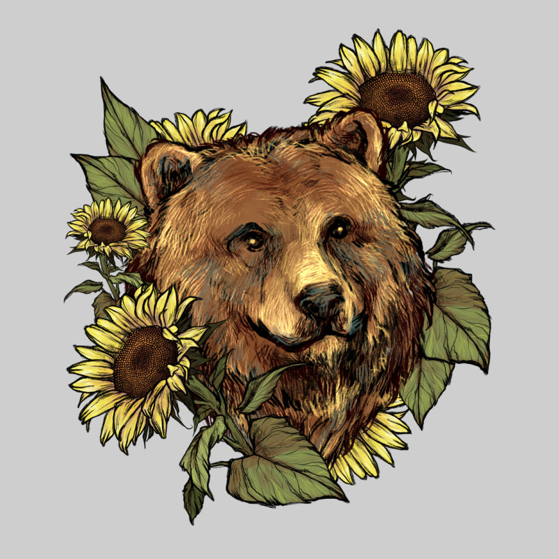 Bear Head Sunflower Premium Tee by HowdyJamesFarm | Teevron