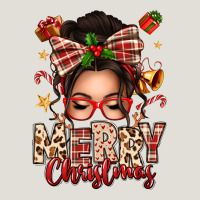Merry Christmas Messy Bun Heavy Core Tee | Teevron