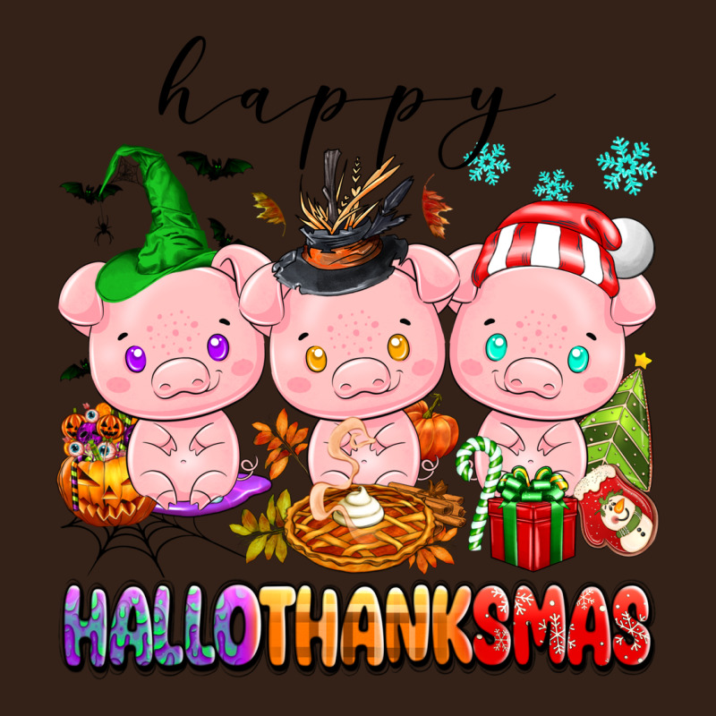 Happy Hallothanksmas Pigs Heavy Core Tee by texasbilliewilder | Teevron