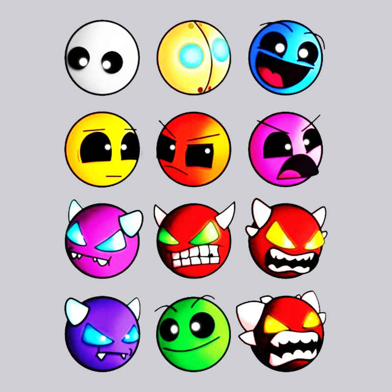 Geometry Dash Difficulty  Faces Heavyweight Sweatshirt by artisFamous | Teevron