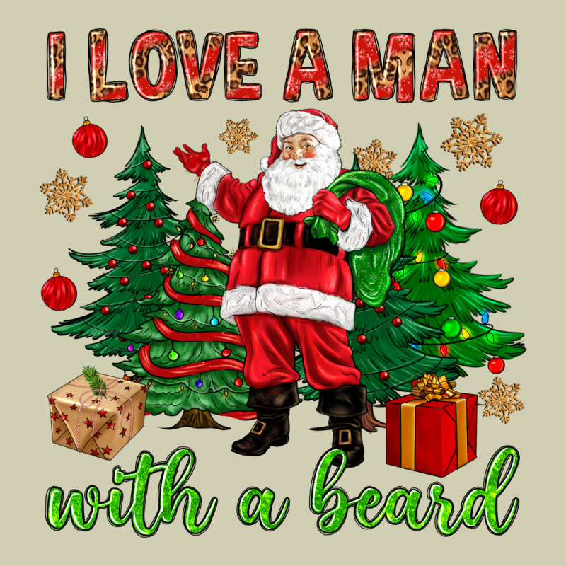 I Love A Man With A Beard Christmas Heavy Core Tee by NancyCooperArtShop | Teevron