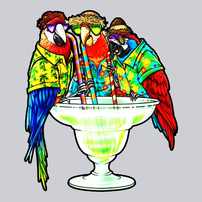 Parrots Drinking Margarita Hawaiian Heavyweight Sweatshirt by artisFamous | Teevron