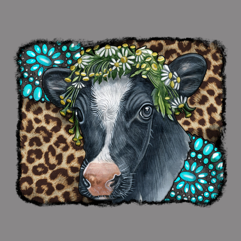 Floral Cow Leopard Gemstone Vintage Tee by CowCowDesign | Teevron