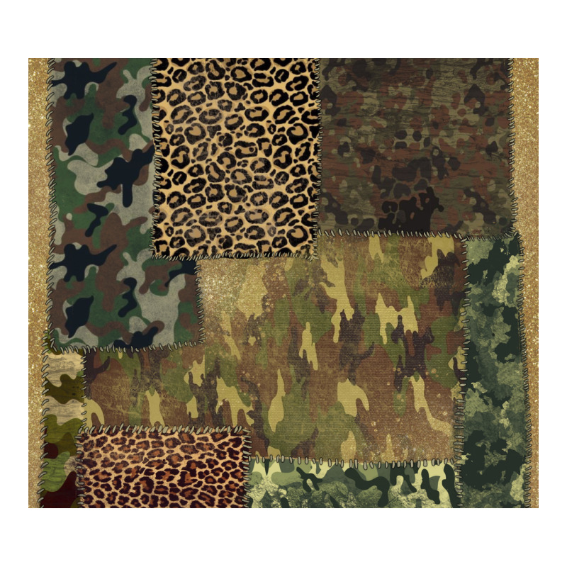 Camouflage Leopard Patches Zipper Hoodie by BarkalooDesign | Teevron
