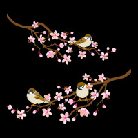 Cherry Blossom Sakura With Bird Heavyweight Sweatshirt | Teevron