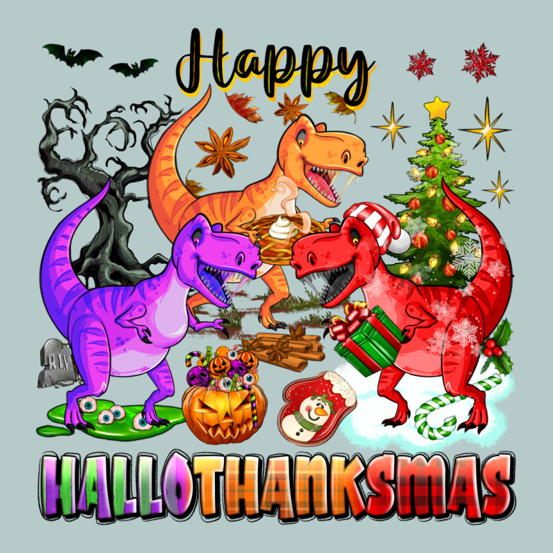 Happy Hallothanksmas Dinosaur Heavy Core Tee by texasbilliewilder | Teevron