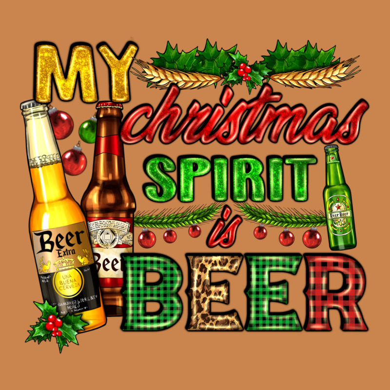 My Christmas Spirit Is Beer With Beer Bottles Heavyweight Hoodie by AdoDesignShop | Teevron