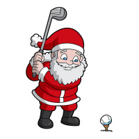 santa claus golf christmas golfer golfing gift | Teevron