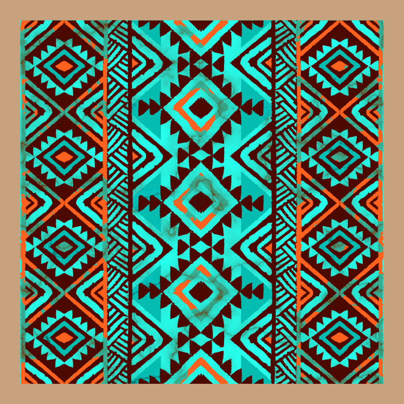 Aztec Turquoise Pattern Vintage Tee by CowCowDesign | Teevron