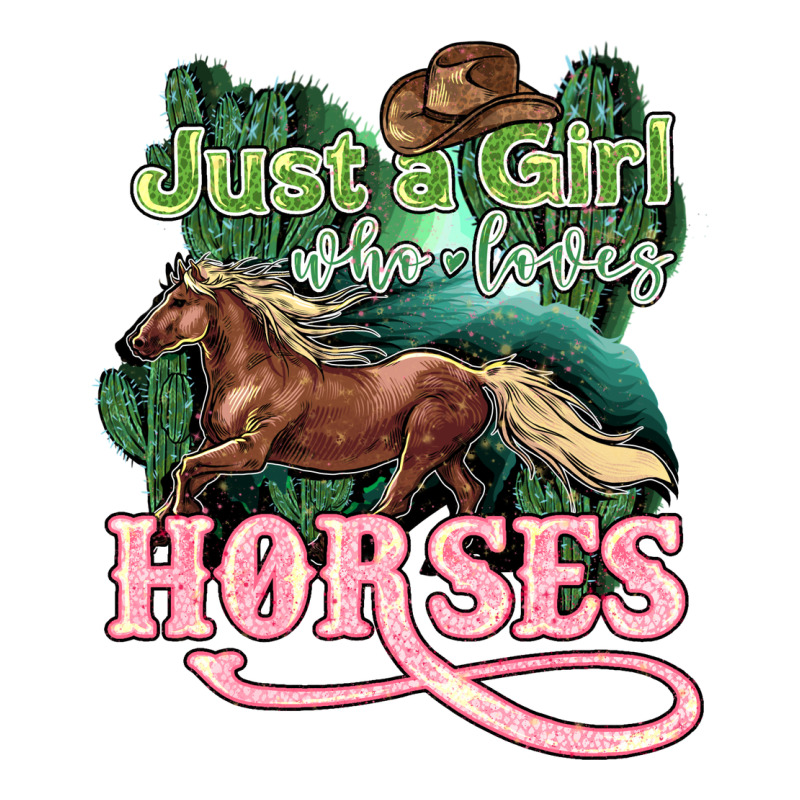 Just A Girl Who Loves Horses Premium Tee by HowdyJamesFarm | Teevron
