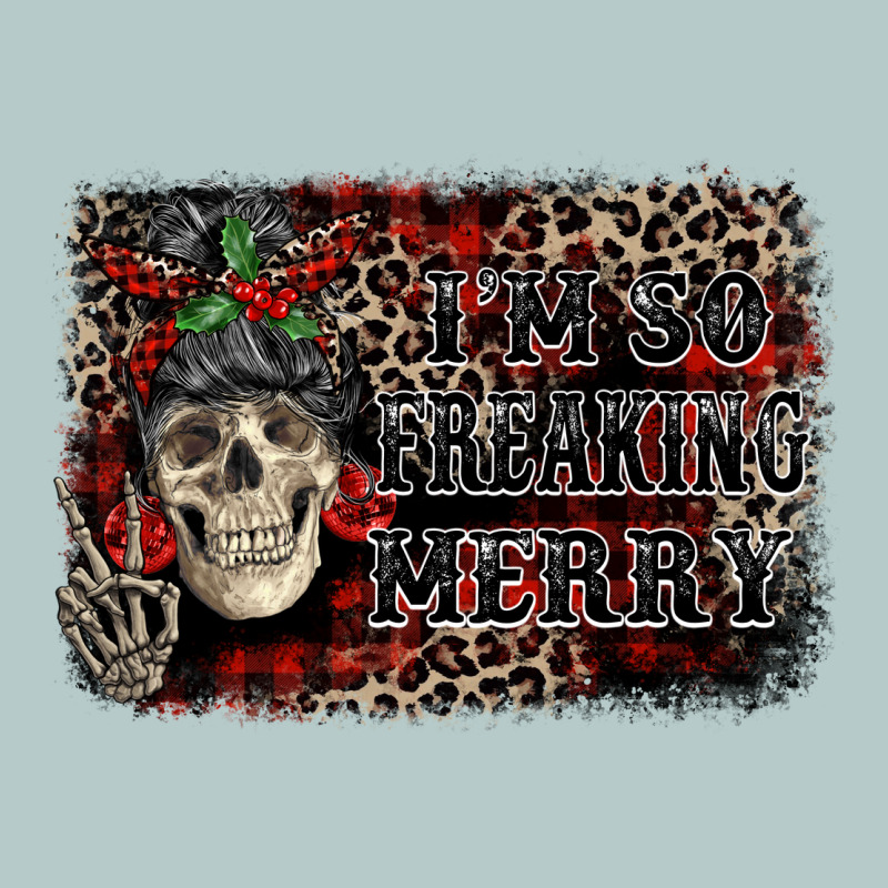 I'm So Freaking Merry Skeleton Messy Bun Heavy Core Tee by NancyCooperArtShop | Teevron