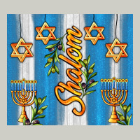 Shalom With Star Of David Heavyweight Hoodie | Teevron