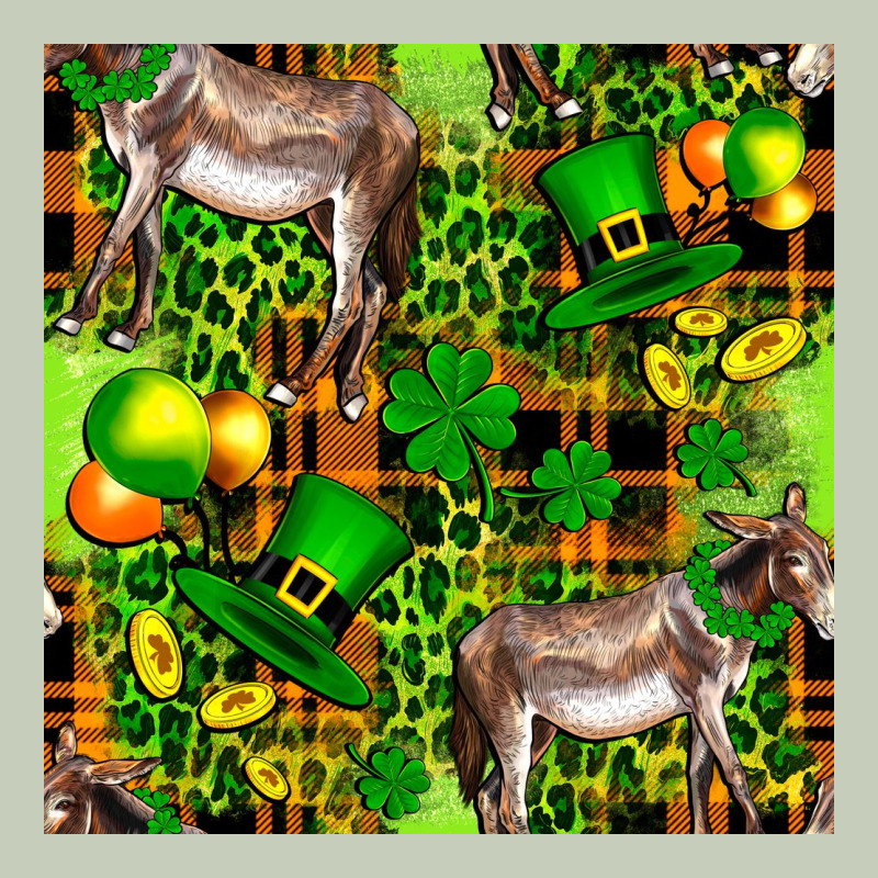 St. Patrick's Donkey With Leprechaun Long Sleeve Tee by FaDigitalArtStudio | Teevron