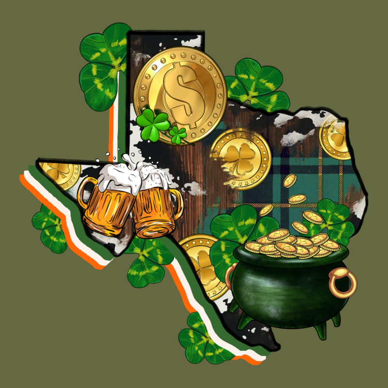 Texas Map St Patrick's Day Long Sleeve Tee by FaDigitalArtStudio | Teevron